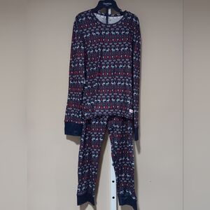 GAP Kids (Size 10) Navy & Red Holiday Reindeer Snowflake Pajama Set (NWT)
